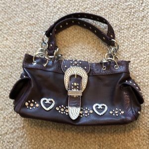 Purple bling handbag